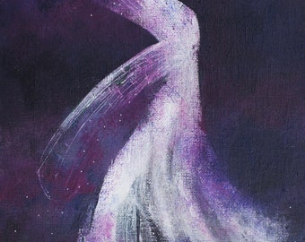 Abstract fairy  -  small acrylic Original art canvas board