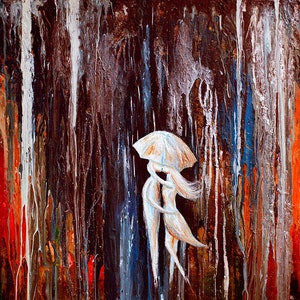 Encuéntrame en el plano astral - arte de llamas gemelas en tonos naranjas - Descarga digital