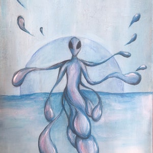 Tk tk alien starseed original painting    - Acrylic on canvas A3