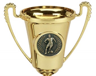 SPORTS CUP TROPHY EMBLEM SHIELD IRON ON APPLIQUE MOTIF PATCH