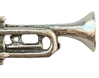 2 x Cornet Handcrafted From English Pewter Pin Badges-PAG Music
