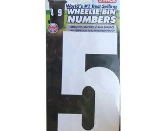 Rowan Self Adhesive Wheelie Bin Number Sticker 2 for sale online