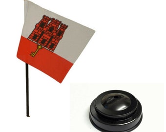 Gibraltar Sleeved Flag suitable for Boats 45cm x 30cm