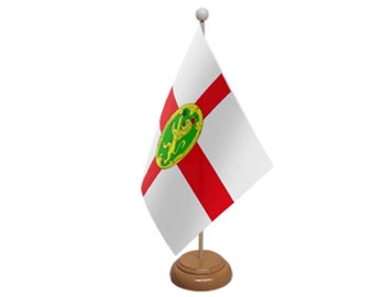 Guernsey Sleeved Flag suitable for Boats 45cm x 30cm Alderney