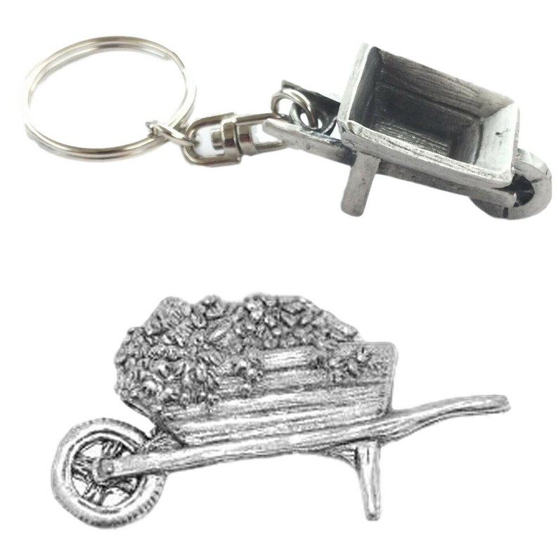 Garden Set Pin Badges And Key rings Boxed Gift Sets Handcrafted In UK Pewter