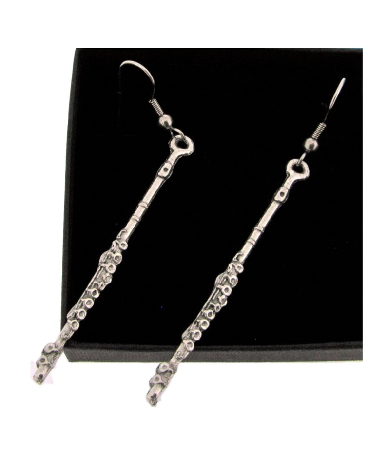 Flute Earrings Handcrafted From Lead Free Pewter With Gift Box Etsy