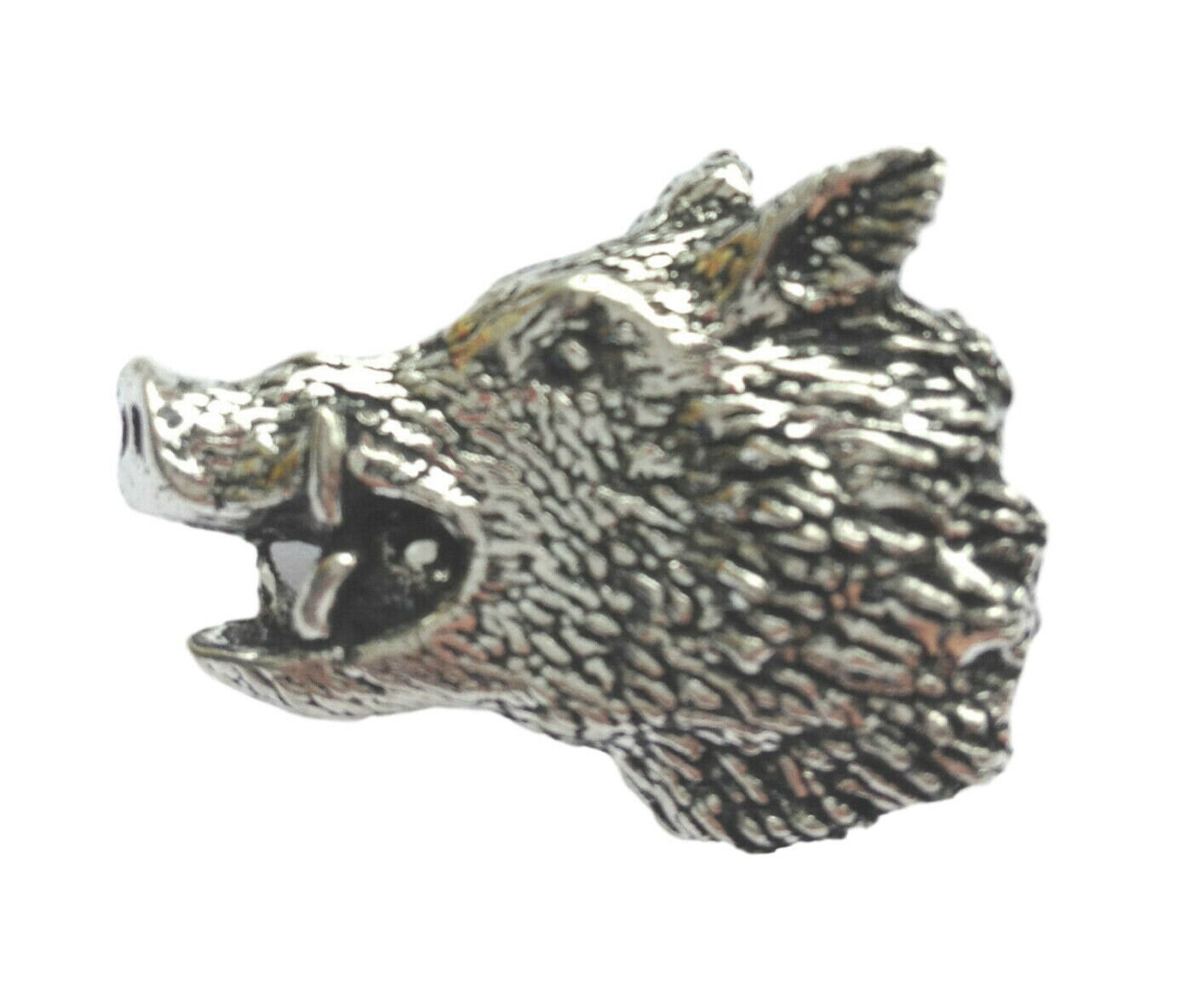 WILD BOARS HEAD Hand Made in Pewter Lapel Pin Badge 