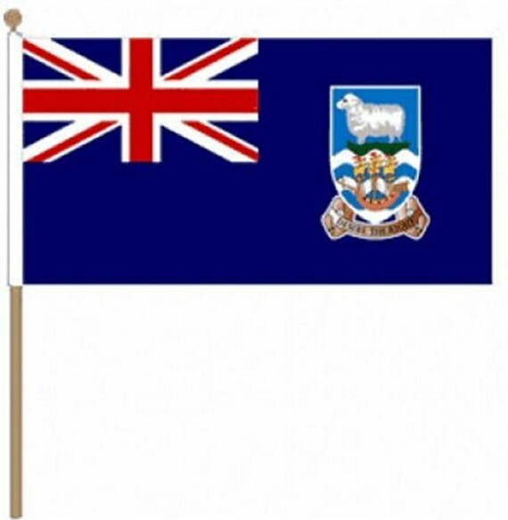 Falkland Islands Flag & United Kingdom Flag Friendship Courtesy Pin Badge 