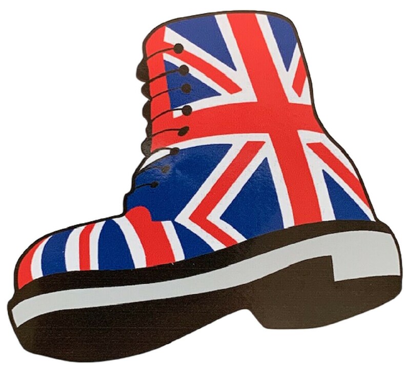 Union Jack Dockers Boot External Car Bumper Sticker Decal Etsy