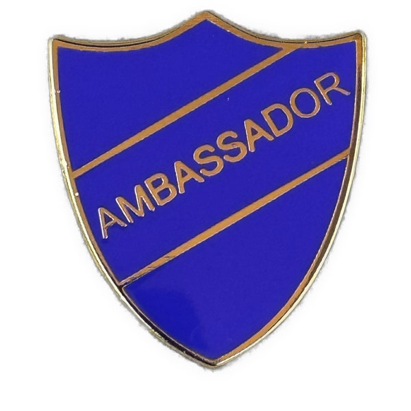 School Ambassador School / College Blue Enamel Lapel Pin Badge