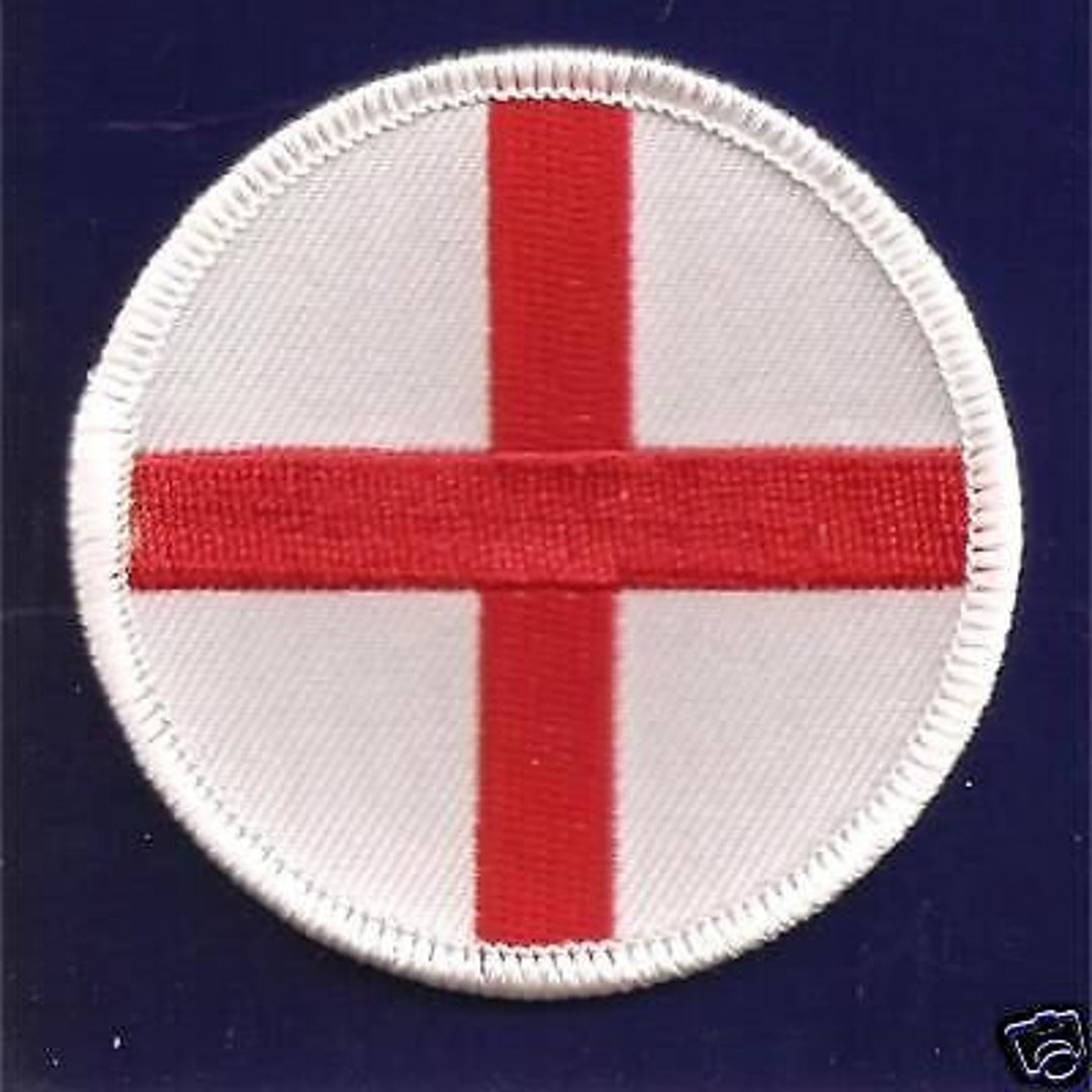 St George Cross Round Flag Embroidered Patch (A367) - Etsy