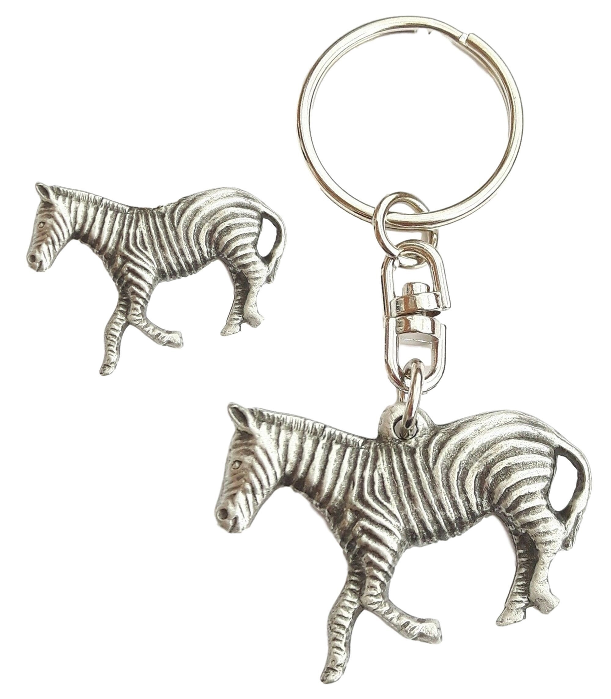 Zebra Image Design Spinning Keyring in Gift Box 