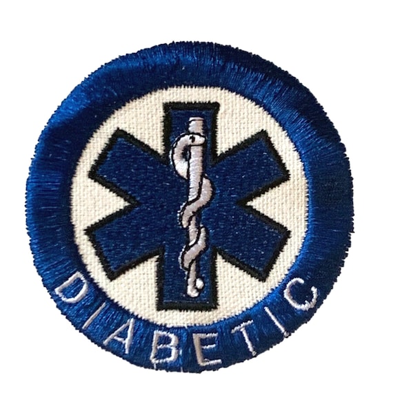 Diabetic Medical Alert Symbol Embroidered Patch Badge 