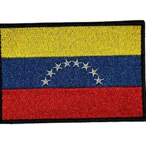 Fully Embroidered Venezuela Flag Sew on or Iron on Patch Badge (A)