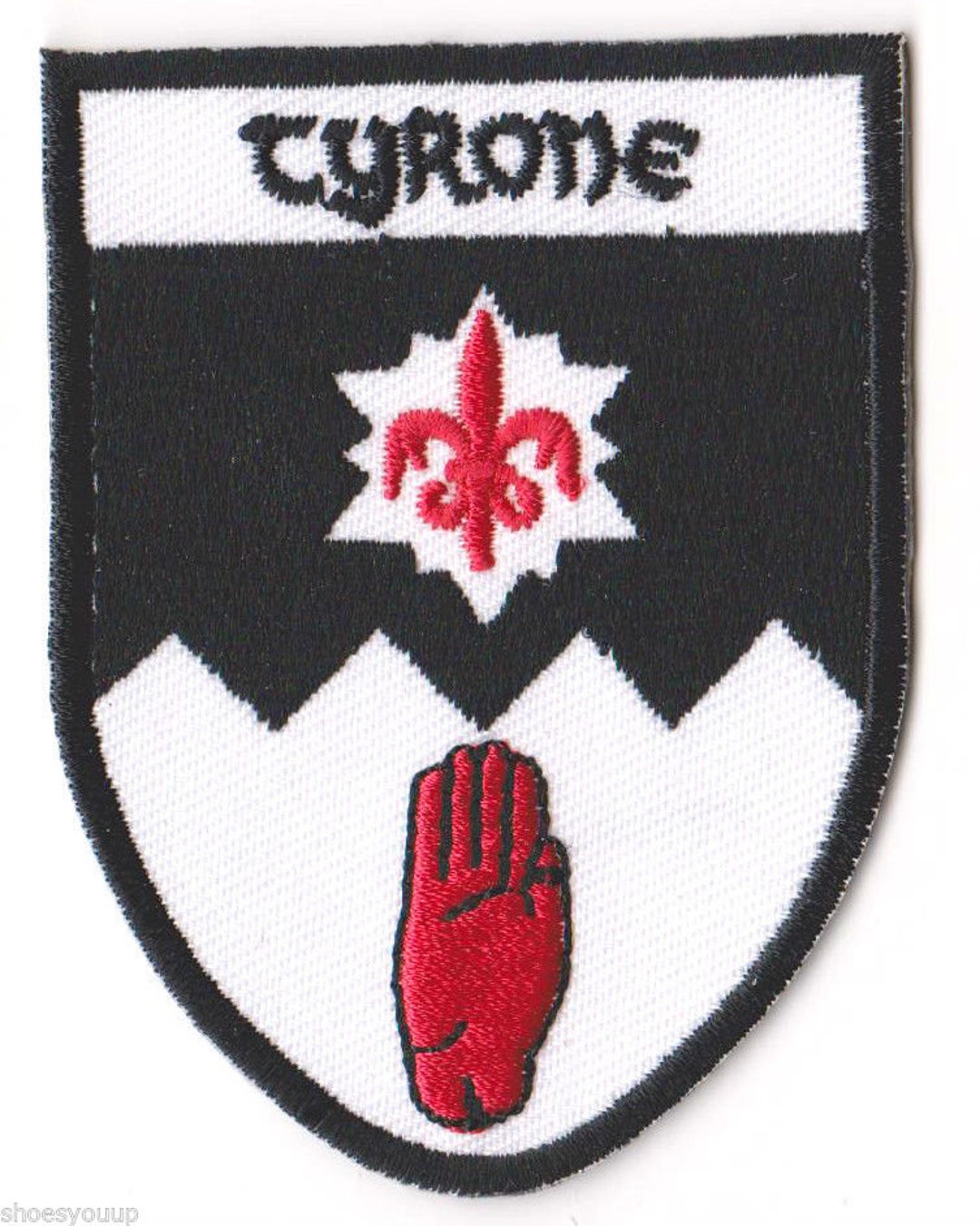 County Tyrone Ireland World Embroidered Crest Patch Badge - Etsy