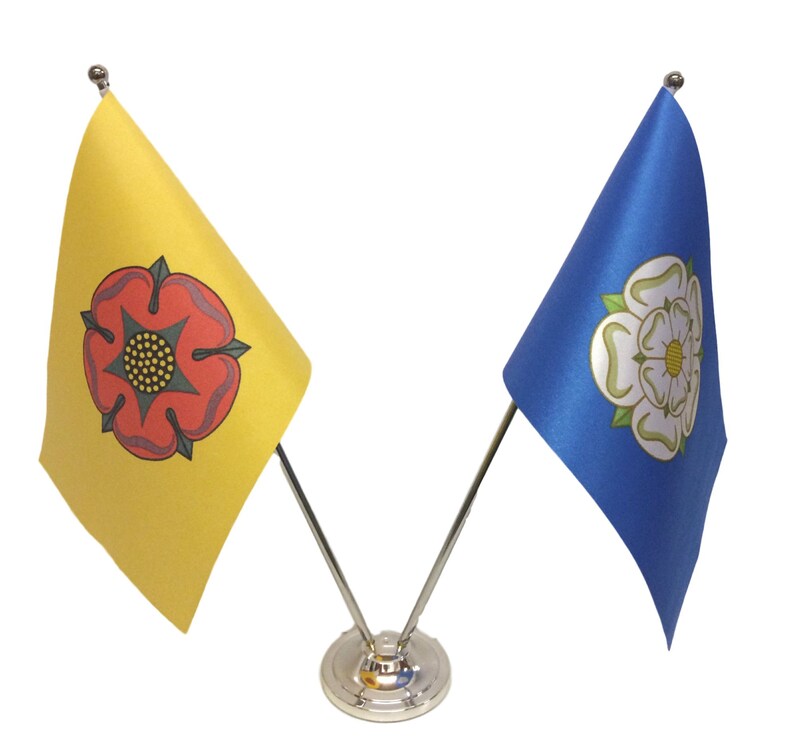 Lancashire Rose & Yorkshire Rose Flags Chrome and Satin Table Etsy Canada