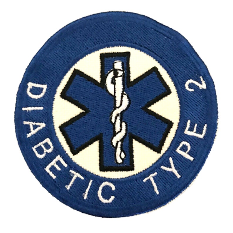Diabetic Type 2 Medical Alert Symbol Embroidered Patch Badge Etsy