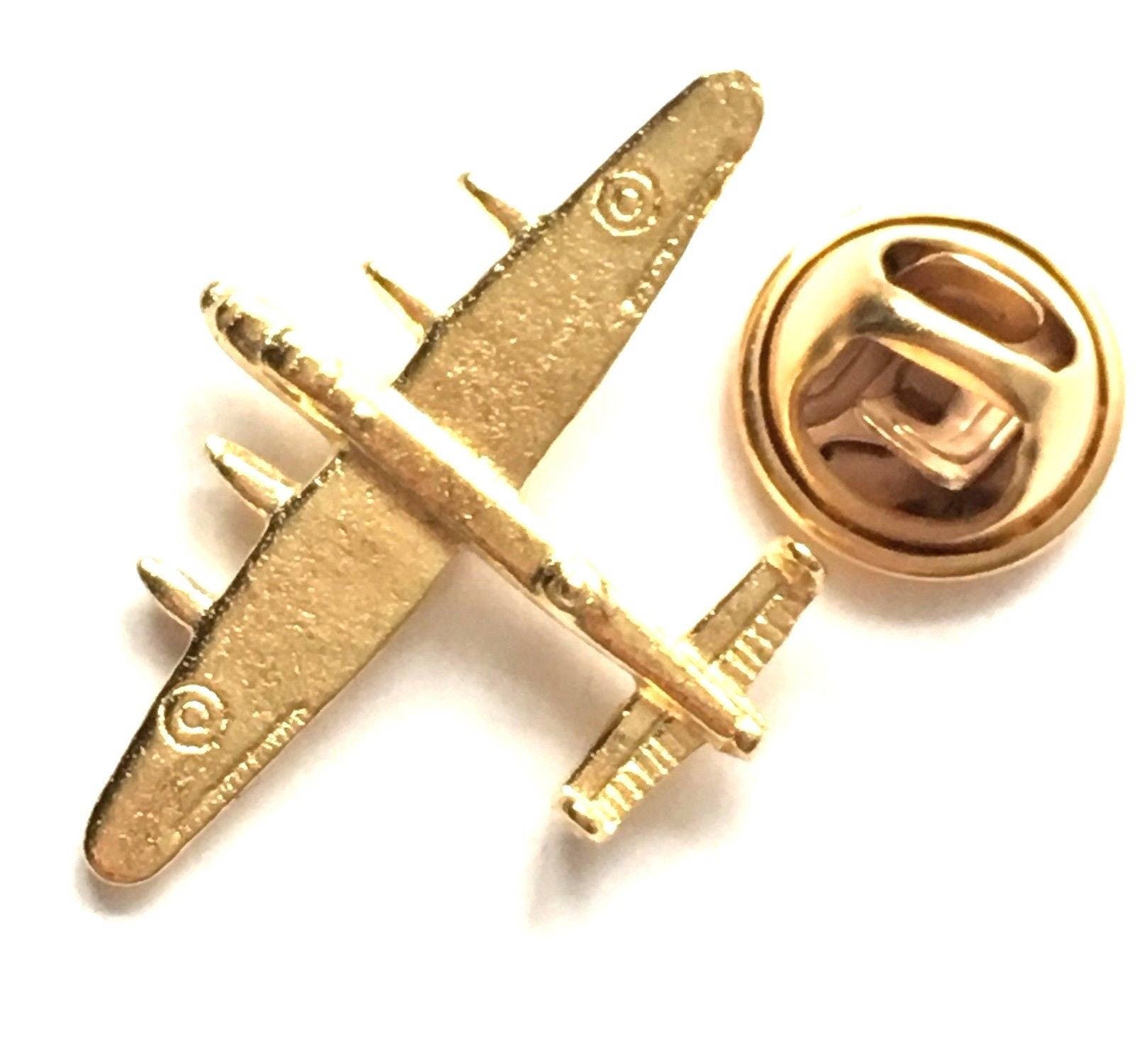 English Pewter Lapel Pin Badge AVRO Lancaster Plane Pin Coat-Hat Badge BEW64 