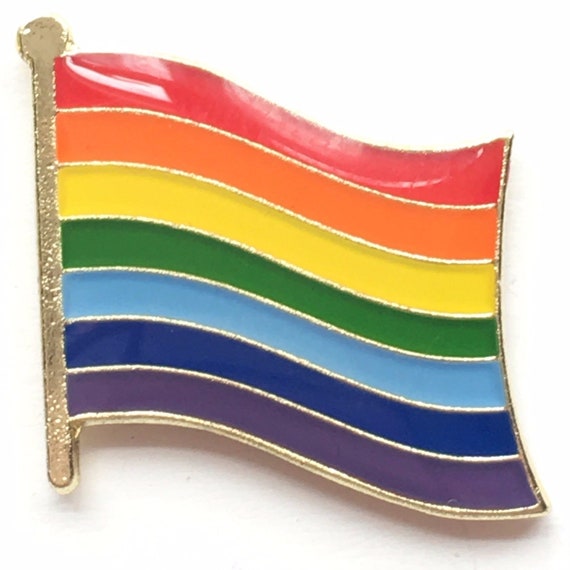 Le Ruban Arc-en-ciel Rainbow Barrette Epingle Pin Gay/Lesbien Pride LGBT 