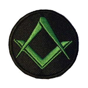Masonic Crested Embroidered Patch without G. Iron or sew on (A)