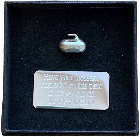 Pewter Curling Stone Ideal Presentation Gift Can Be Engraved