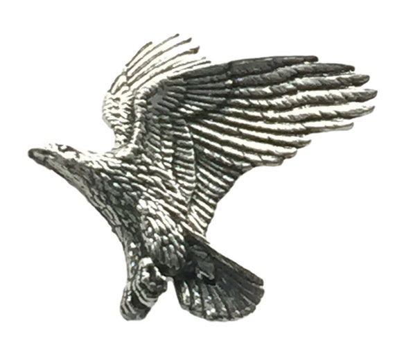 Golden Eagle Handcrafted From English Pewter Lapel Pin Badge Gift Bag