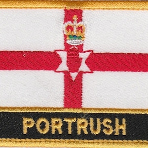 Portrush  Northern Ireland Town & City Embroidered Sew on Patch Badge