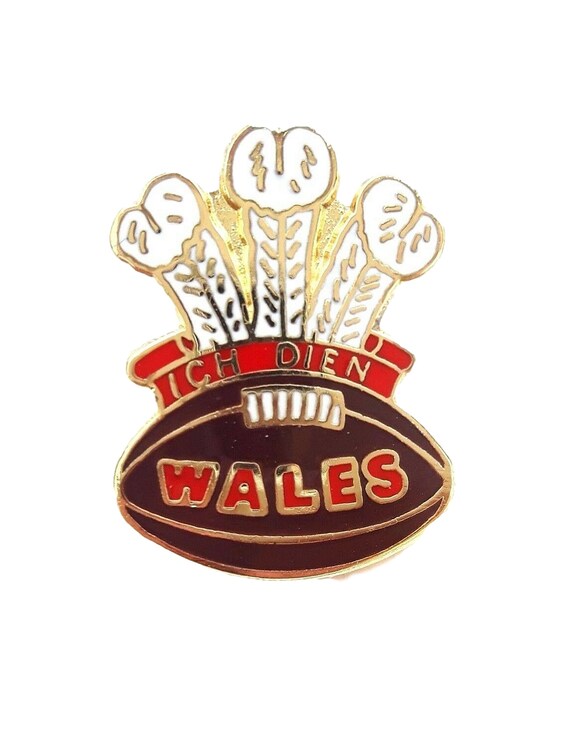 Prince Of Wales Feathers Rugby Ball Enamel Lapel Pin Badge Etsy