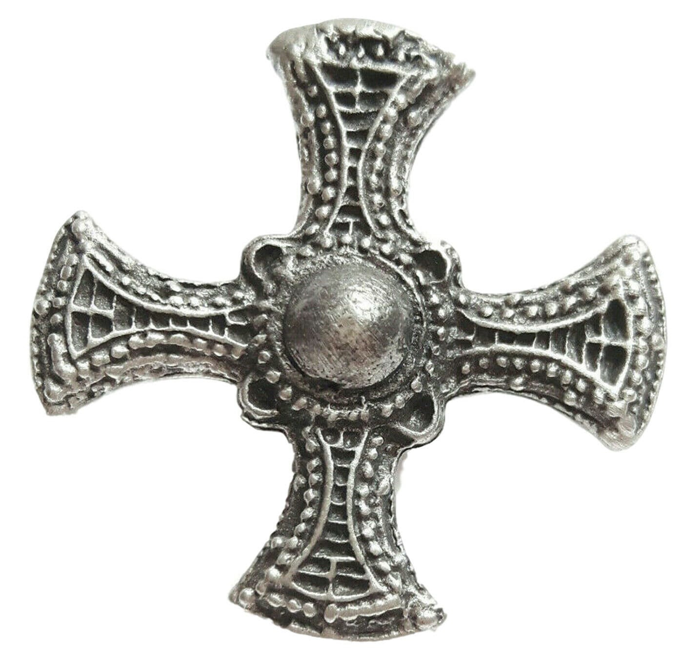 St. Cuthberts Cross R17 English Pewter Emblem On A Tie Clip