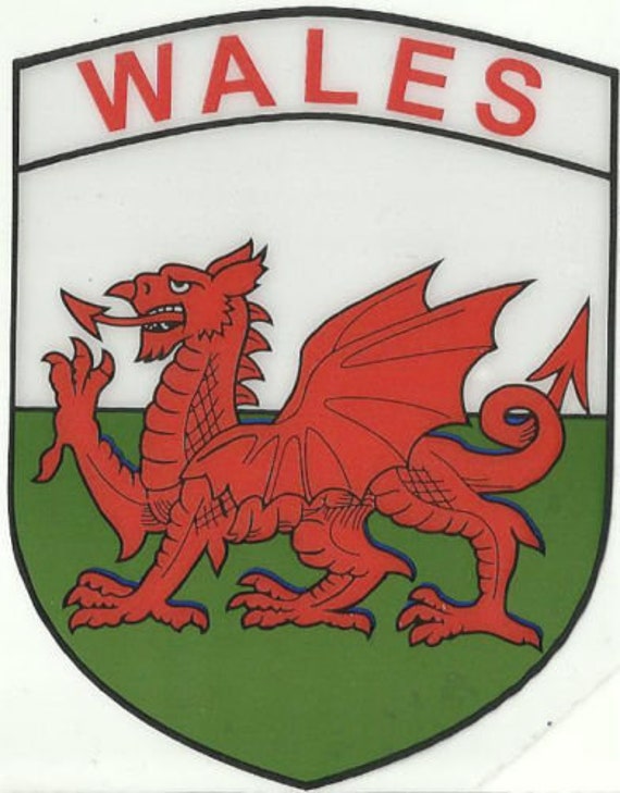Wales Walisischen Drachen Flagge Schild Form Interne Auto Etsy