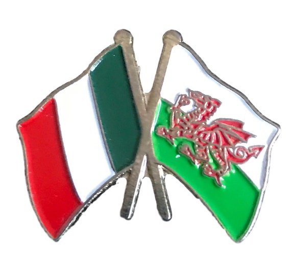 P Spain /& Wales Friendship Enamel Lapel Pin Badge