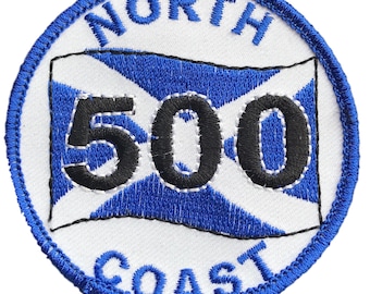 Scotland North Coast 500 Drive Embroidered Sew On Patch