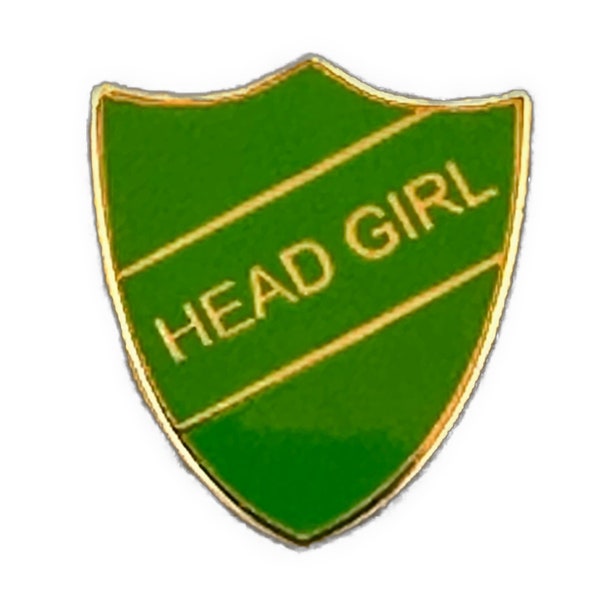 School Head Girl School / College Green Enamel Lapel Pin Badge