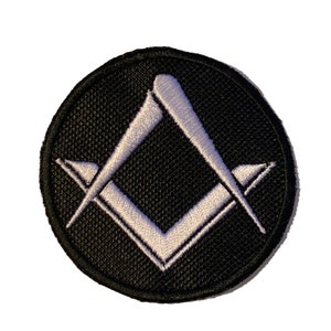 Masonic Crested Embroidered Patch without G. Iron or sew on (A)