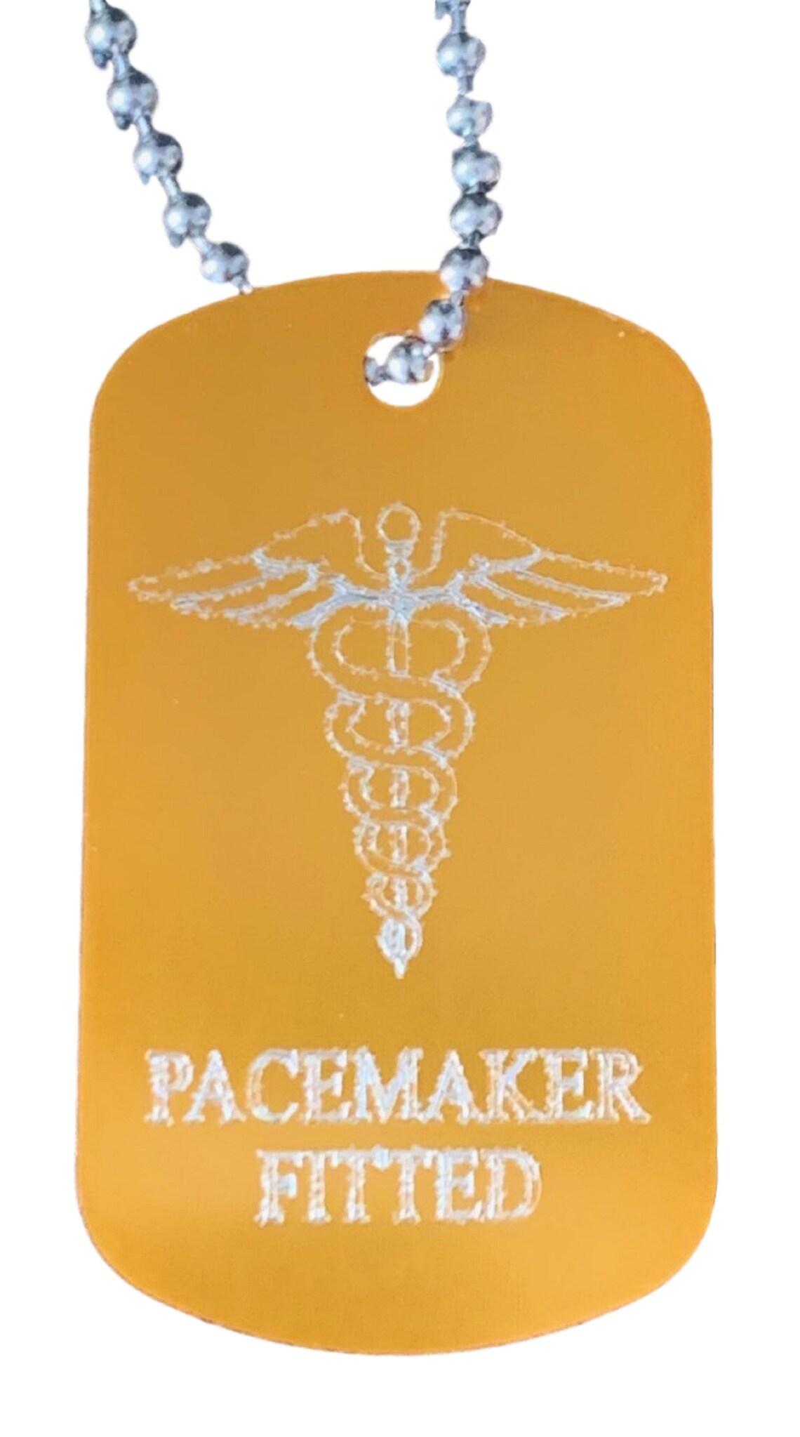 Personalised Pacemaker Fitted SOS Medical Alert ID Tag Steel | Etsy