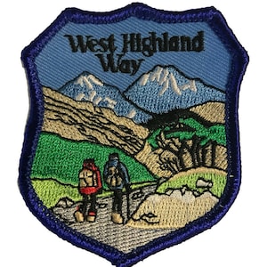 The West Highland Way Scotland Blue Sew On Embroidered Patch (A507)