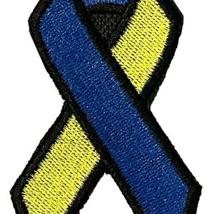 Ukraine Flagge Farben Band Gestickt Aufnäher Abzeichen Aufnähen oder Aufbügeln (A)