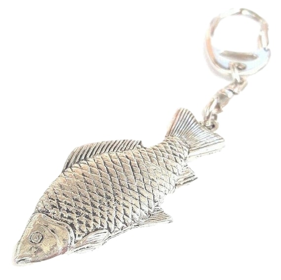 Carp Key Ring Handcrafted from Solid Pewter In the UK