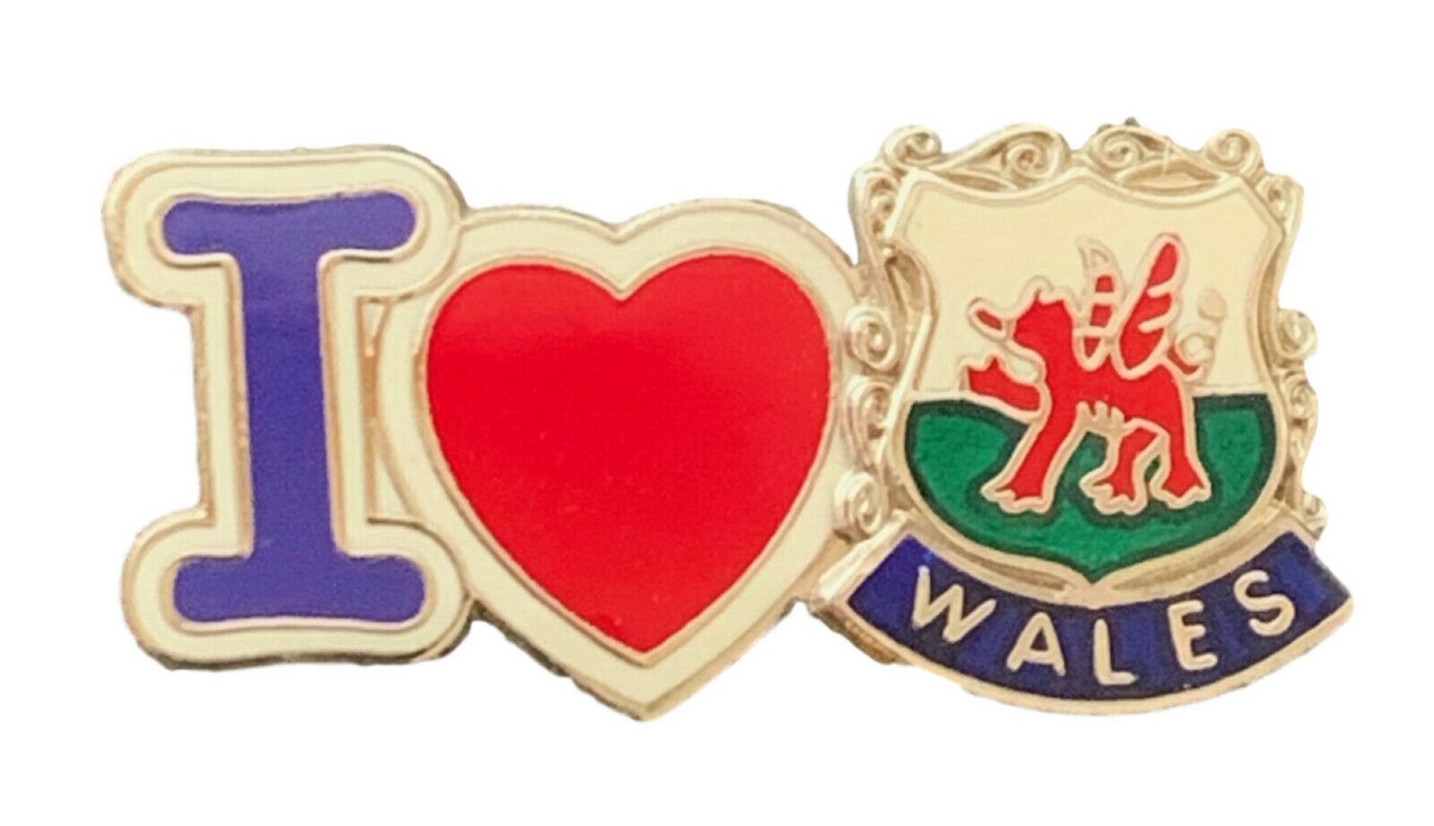 I Love Wales Enamel Crested Badge and I Love Wales Enamel Etsy