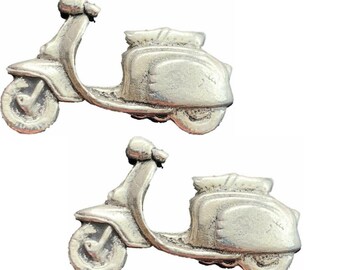 Scooter Silver Pewter Pin Badge