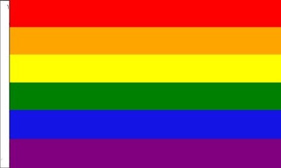 Regenbogen Lgbtq Gay Pride Große Mars Arm Flagge für Boote 45cm x 30cm