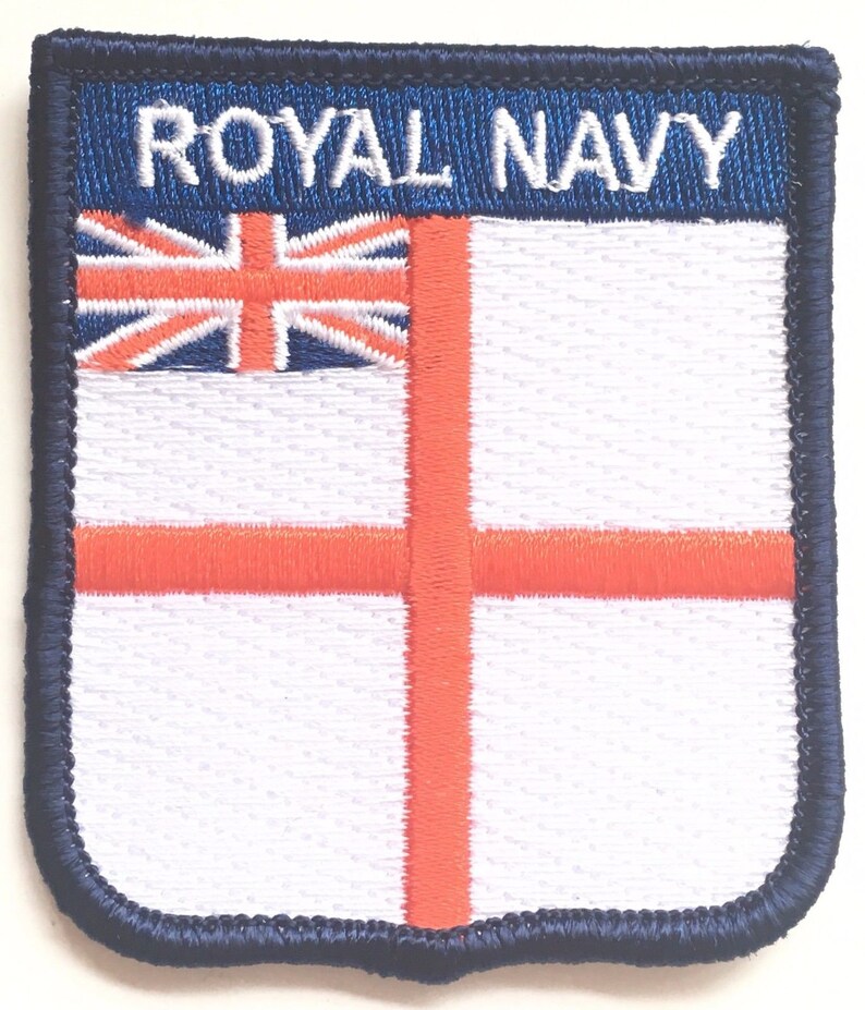 Royal Navy Ensign Flag Military Embroidered Patch Etsy