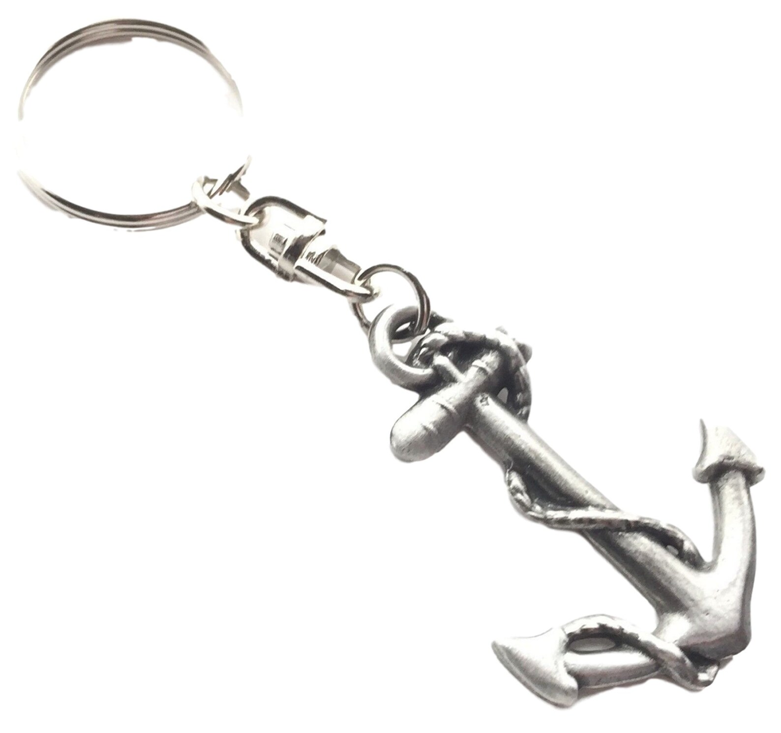 Anchor Key Ring and Pin Badge Boxed Gift Set Handcrafted in Etsy UK