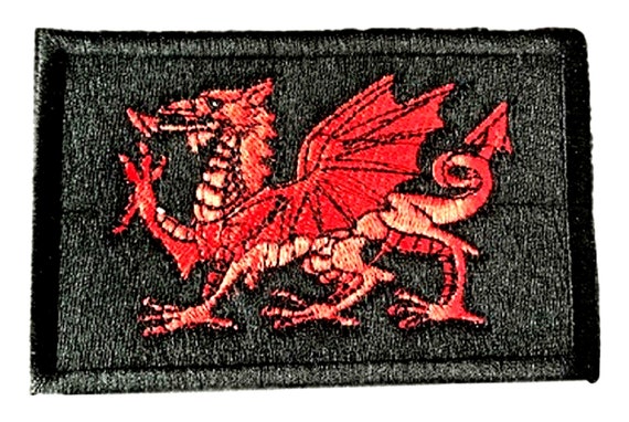 4x Welsh Dragon Flag Stickers - 90mm X 50mm Decals For Car, Laptop, Or Luggage