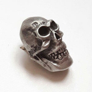 Sheriff Skull Handcrafted in English Pewter Lapel Pin Badge LAST FEW