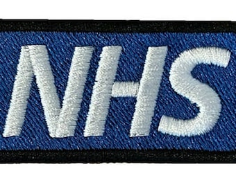 Fully Embroidered Small NHS Sew on or Iron on Patch Badge (A)