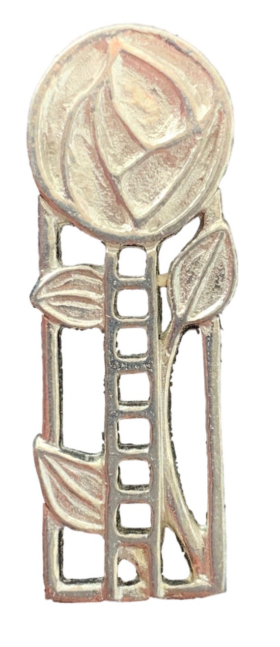 Charles Rennie Mackintosh pewter pendant on chain Rose And Ladder Charles Rennie Mackintosh pewter pendant on chain Rose And Ladder
