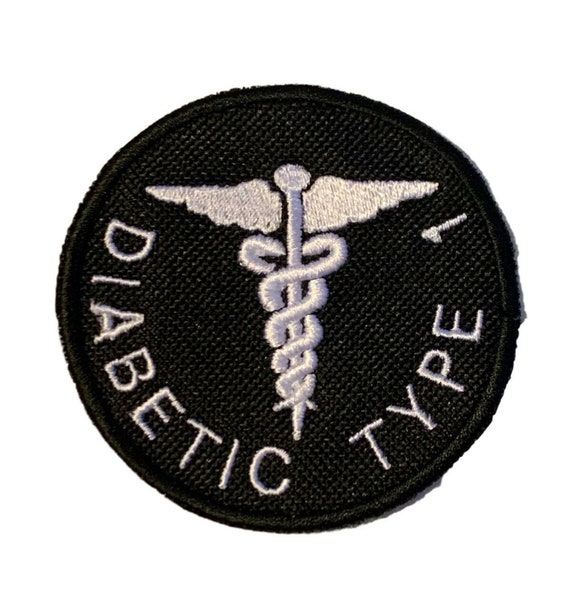 Emergency S.O.S. Medical Diabetic Type 1 Iron or Sew on Embroidered Patch A  