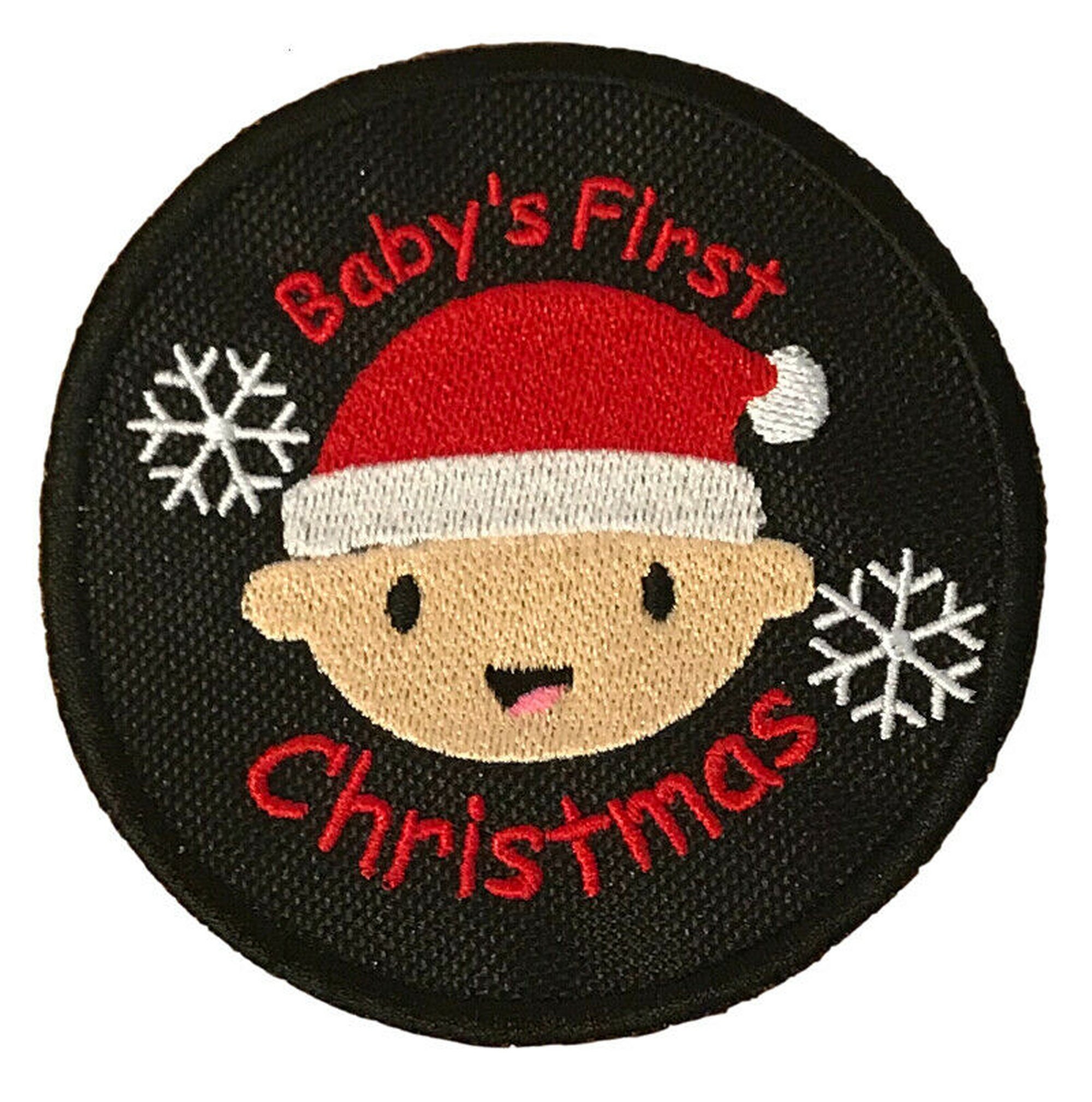 Babys First Christmas Red Embroidered Sew or Iron on Patch A Etsy