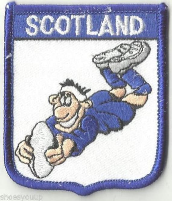 Scotland Rugby Player Flag Crest World Embroidered Patch 
